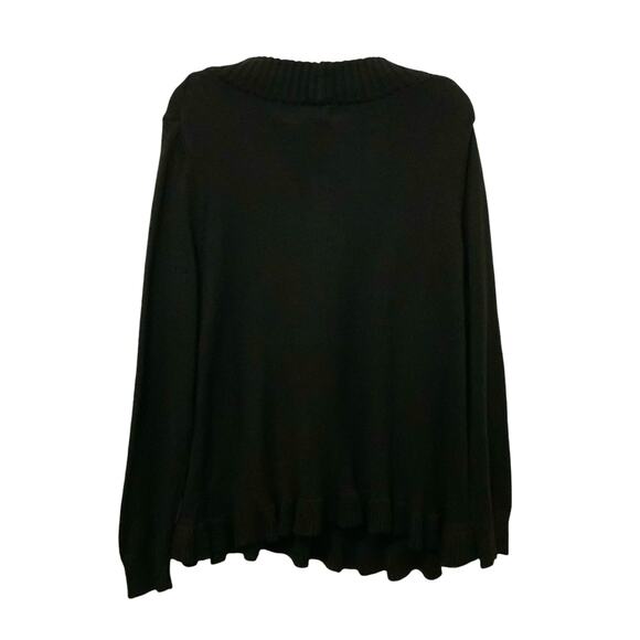 Old Navy Peplum Sweater Ruffle Hem Black XL New - Picture 4 of 6